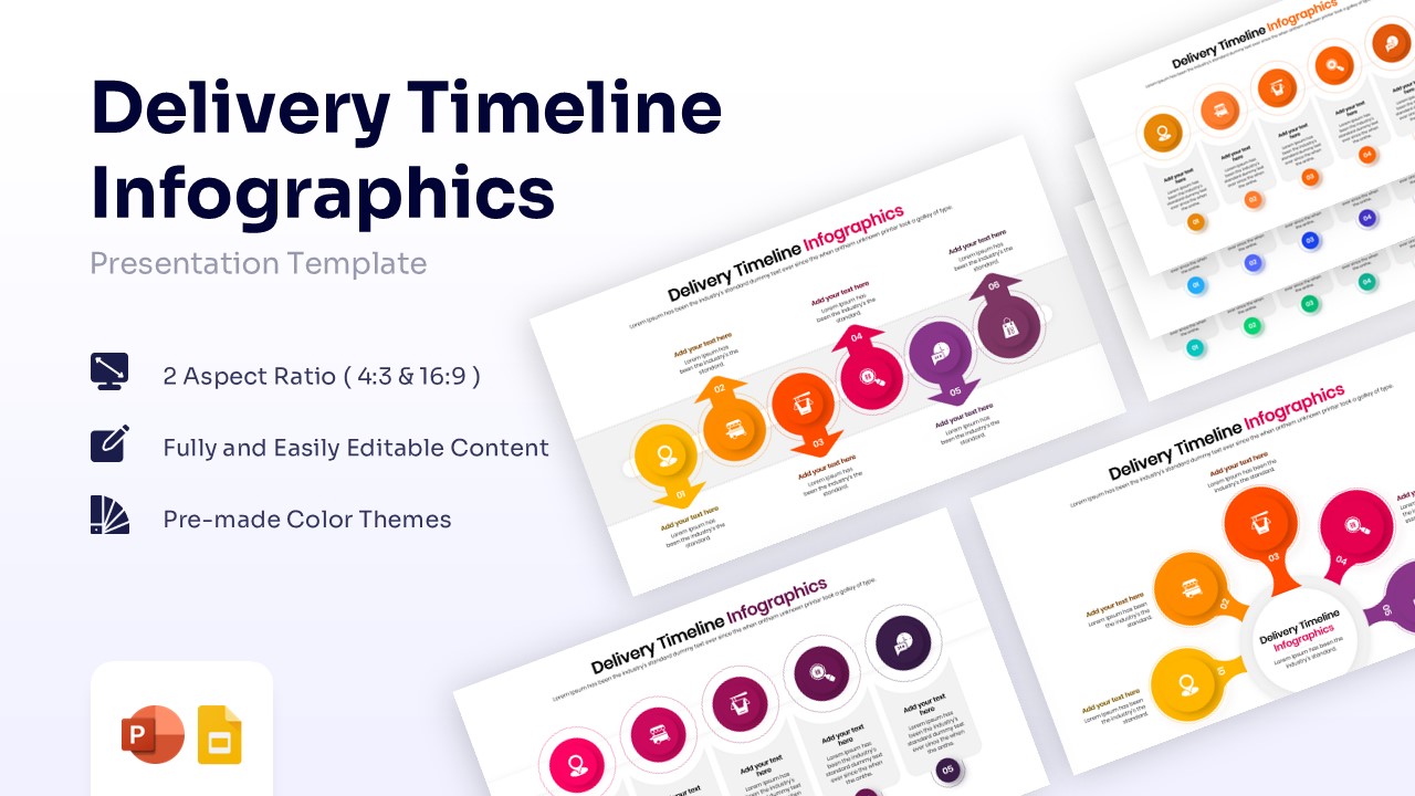 delivery timeline infographic template