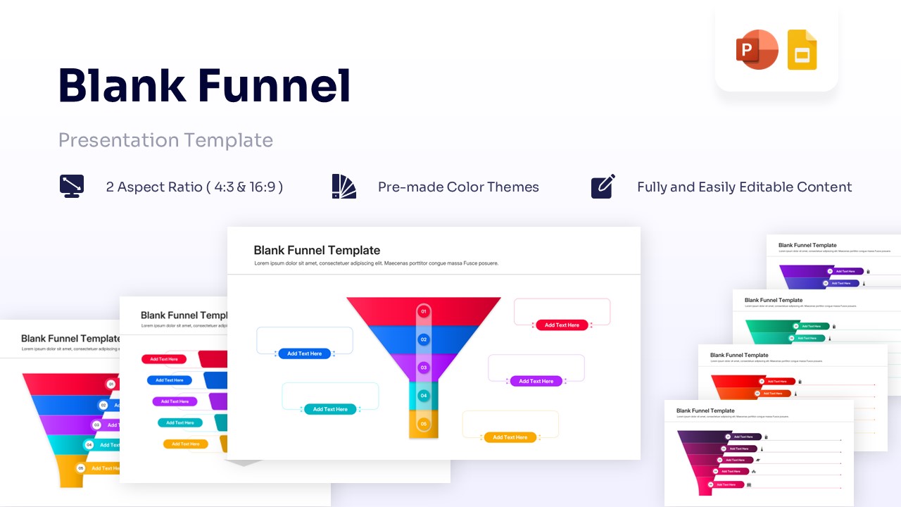 5 step blank funnel template feature image