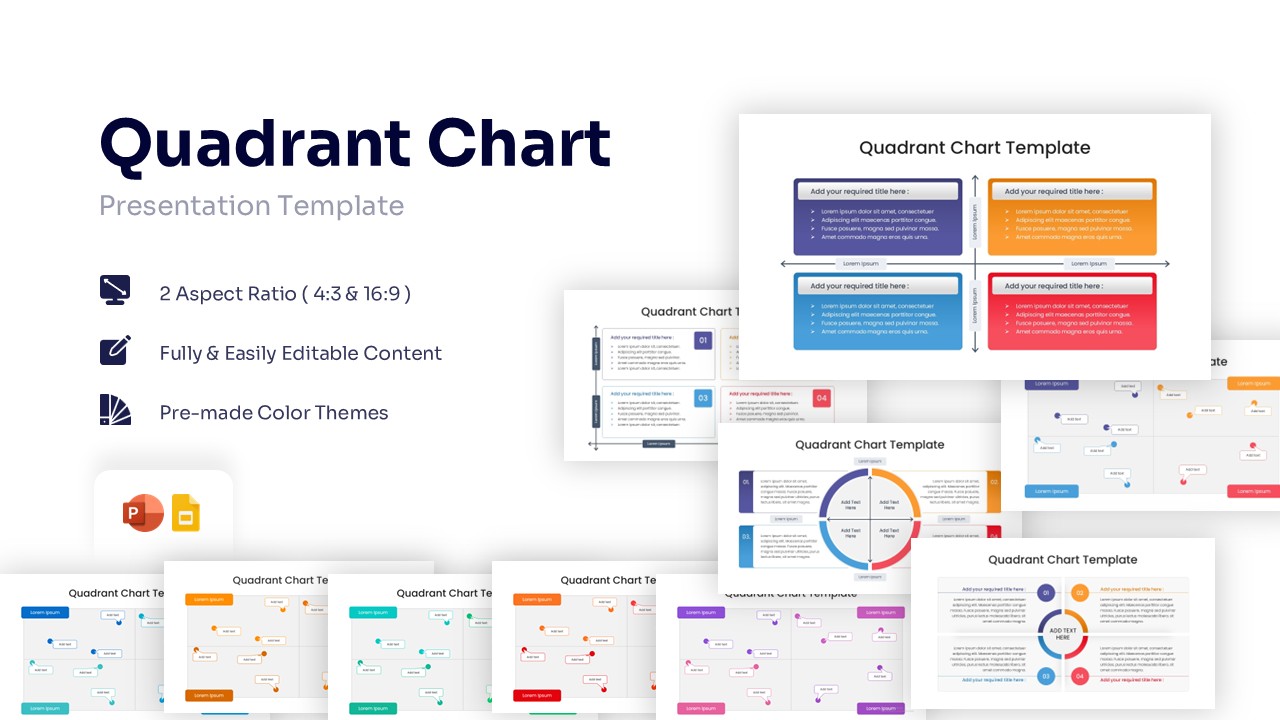 Quadrant Chart Matrix Presentation Template Cover