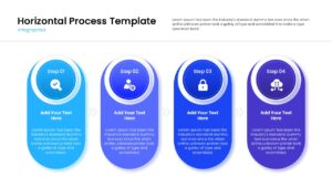 Simple horizontal flowchart with icons for project management.