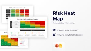 Featured image of a Risk Heat Map Template showing multiple grid layouts for likelihood and significance assessment