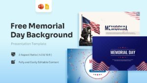 memorial day background presentation template