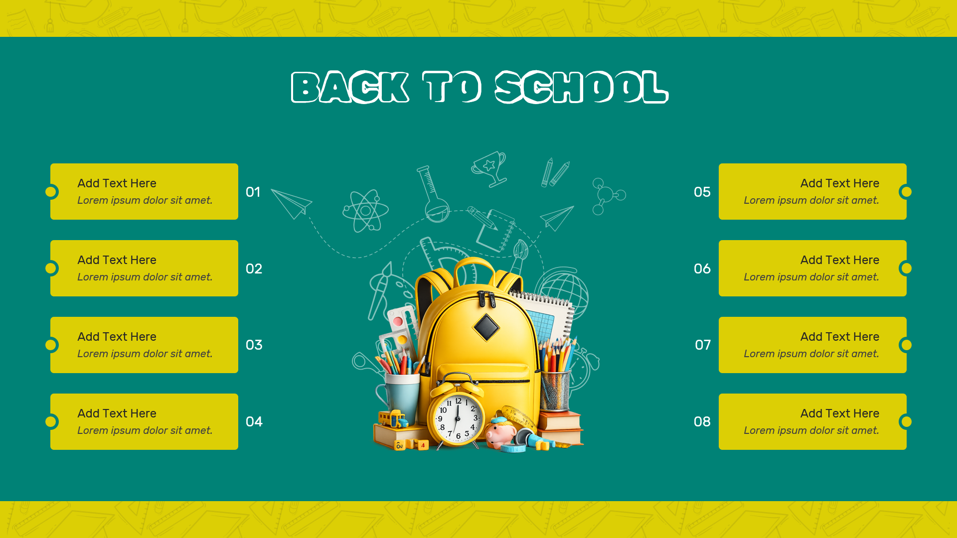 back to school learning framework featuring backpack illustration and educational milestones