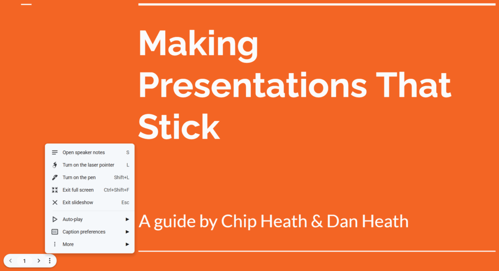 Presentation Mode in Google Slides